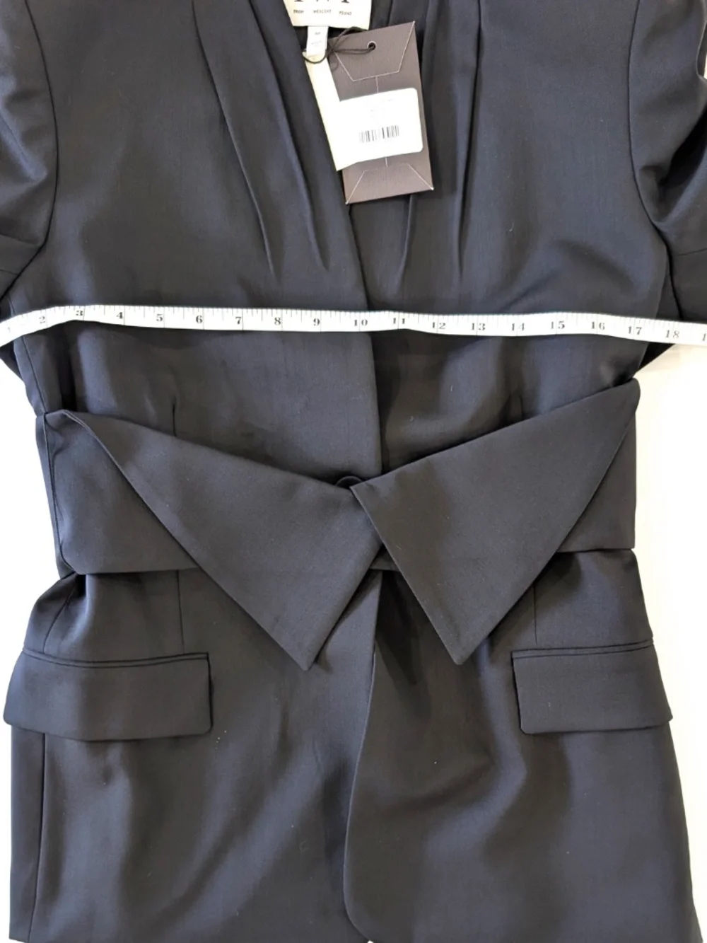 TWP After Five Collarless Blazer Black Virgin Wool Silk Lining Sz M NWT $1295 - Picture 8 of 12